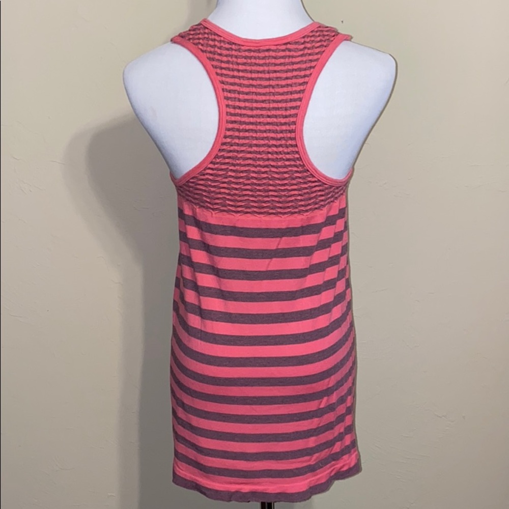 Extra Long Racerback Striped Tank - Picture 2 of 3